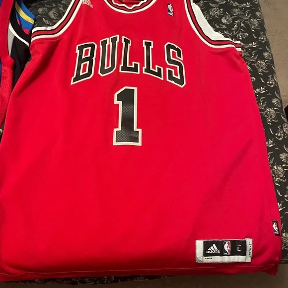 Red Chicago Bulls Jersey D Rose NBA - Picture 2 of 2